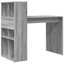 vidaXL Asztal polcokkal Szürke Sonoma 108 x 55 x 103.5 cm Faanyag