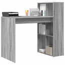 vidaXL Asztal polcokkal Szürke Sonoma 108 x 55 x 103.5 cm Faanyag