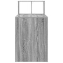 vidaXL Asztal polcokkal Szürke Sonoma 108 x 55 x 103.5 cm Faanyag