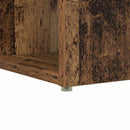 vidaXL Asztal polcokkal tárolóval Öreg fa 108 x 55 x 103.5 cm Faanyag