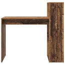 vidaXL Asztal polcokkal tárolóval Öreg fa 108 x 55 x 103.5 cm Faanyag