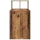 vidaXL Asztal polcokkal tárolóval Öreg fa 108 x 55 x 103.5 cm Faanyag