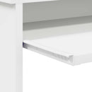 vidaXL Asztal fiókkal polcokkal Fehér 106 x 41 x 88.5 cm Faanyag
