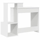 vidaXL Asztal fiókkal polcokkal Fehér 106 x 41 x 88.5 cm Faanyag