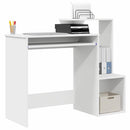 vidaXL Asztal fiókkal polcokkal Fehér 106 x 41 x 88.5 cm Faanyag