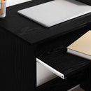 vidaXL Asztal fiókkal Fekete tölgy 106 x 41 x 88.5 cm Faanyag