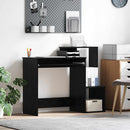 vidaXL Asztal fiókkal Fekete tölgy 106 x 41 x 88.5 cm Faanyag