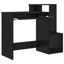 vidaXL Asztal fiókkal Fekete tölgy 106 x 41 x 88.5 cm Faanyag