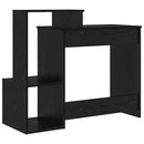 vidaXL Asztal fiókkal Fekete tölgy 106 x 41 x 88.5 cm Faanyag