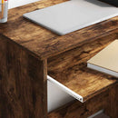 vidaXL Asztal fiókkal Füstölt tölgy 106 x 41 x 88.5 cm Faanyag