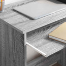 vidaXL Asztal fiókkal Szürke Sonoma 106 x 41 x 88.5 cm Faanyag