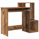 vidaXL Asztal fiókkal polcokkal Öreg fa 106 x 41 x 88.5 cm Faanyag