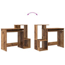 vidaXL Asztal fiókkal polcokkal Öreg fa 106 x 41 x 88.5 cm Faanyag