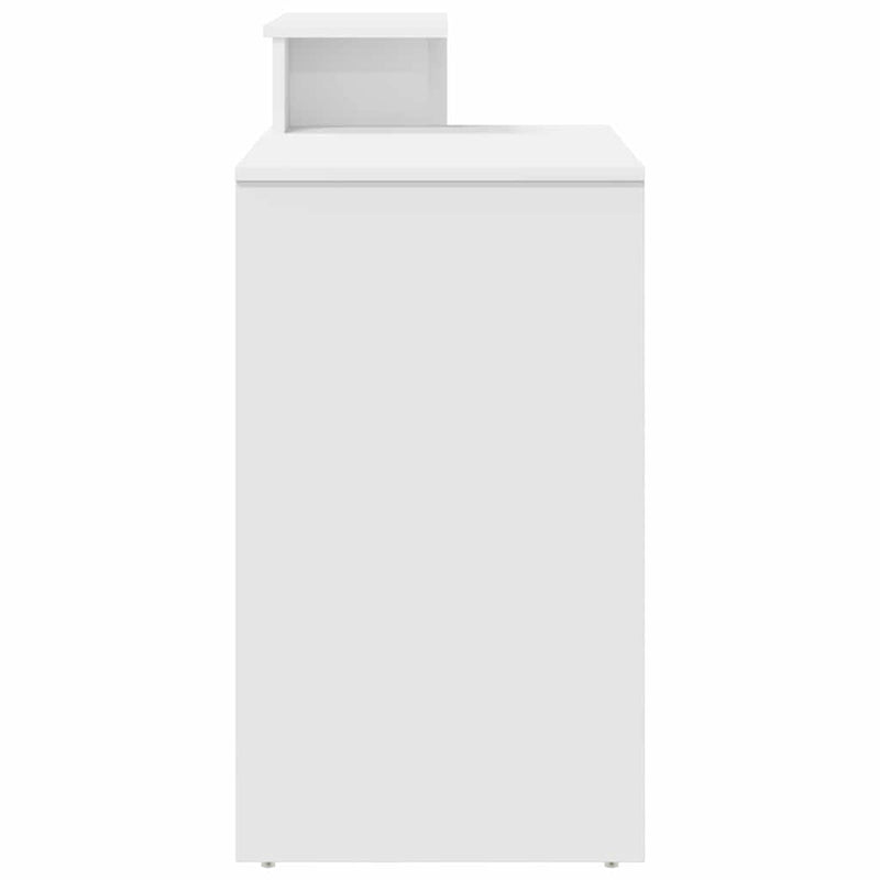 vidaXL Íróasztal tárolóval Fehér 120.5 x 44 x 88.5 cm Faanyag