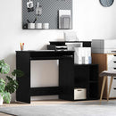 vidaXL Asztal fiókkal Fekete tölgy 120,5 x 44 x 88,5 cm Faanyag