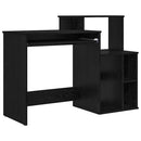 vidaXL Asztal fiókkal Fekete tölgy 120,5 x 44 x 88,5 cm Faanyag
