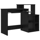 vidaXL Asztal fiókkal Fekete tölgy 120,5 x 44 x 88,5 cm Faanyag