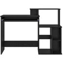 vidaXL Asztal fiókkal Fekete tölgy 120,5 x 44 x 88,5 cm Faanyag