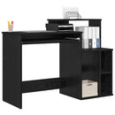 vidaXL Asztal fiókkal Fekete tölgy 120,5 x 44 x 88,5 cm Faanyag