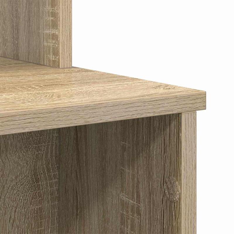 vidaXL Íróasztal tárolóval sonoma tölgy 120.5 x 44 x 88.5 cm Faanyag