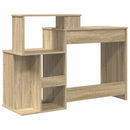 vidaXL Asztal fiókkal Sonoma tölgy 120,5 x 44 x 88,5 cm Faanyag