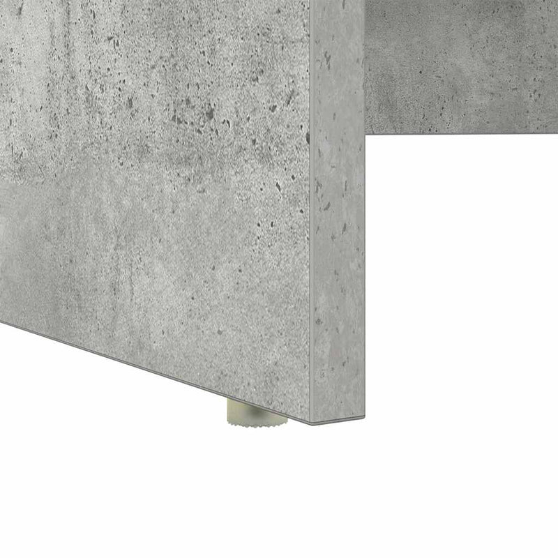 vidaXL Íróasztal tárolóval Beton szürke 120.5 x 44 x 88.5 cm Faanyag