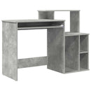 vidaXL Asztal fiókkal Beton Szürke 120,5 x 44 x 88,5 cm Faanyag