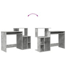 vidaXL Asztal fiókkal Beton Szürke 120,5 x 44 x 88,5 cm Faanyag
