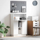 vidaXL Asztal polcokkal tárolóval Fehér 71.5 x 31.5 x 106.5 cm Faanyag