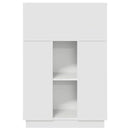 vidaXL Asztal polcokkal tárolóval Fehér 71.5 x 31.5 x 106.5 cm Faanyag