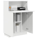 vidaXL Asztal polcokkal tárolóval Fehér 71.5 x 31.5 x 106.5 cm Faanyag