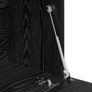 vidaXL Asztal polcokkal Fekete tölgy 71.5 x 31.5 x 106.5 cm Faanyag
