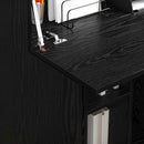 vidaXL Asztal polcokkal Fekete tölgy 71.5 x 31.5 x 106.5 cm Faanyag