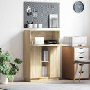 vidaXL Asztal polcokkal Sonoma tölgy 71.5 x 31.5 x 106.5 cm Faanyag