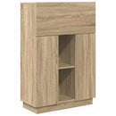 vidaXL Asztal polcokkal Sonoma tölgy 71.5 x 31.5 x 106.5 cm Faanyag