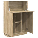 vidaXL Asztal polcokkal Sonoma tölgy 71.5 x 31.5 x 106.5 cm Faanyag