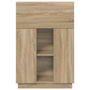 vidaXL Asztal polcokkal Sonoma tölgy 71.5 x 31.5 x 106.5 cm Faanyag