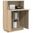 vidaXL Asztal polcokkal Sonoma tölgy 71.5 x 31.5 x 106.5 cm Faanyag