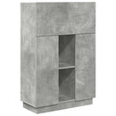 vidaXL Asztal polcokkal Beton Szürke 71.5 x 31.5 x 106.5 cm Faanyag