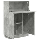 vidaXL Asztal polcokkal Beton Szürke 71.5 x 31.5 x 106.5 cm Faanyag