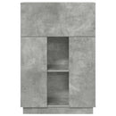 vidaXL Asztal polcokkal Beton Szürke 71.5 x 31.5 x 106.5 cm Faanyag