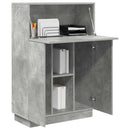 vidaXL Asztal polcokkal Beton Szürke 71.5 x 31.5 x 106.5 cm Faanyag