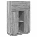 vidaXL Asztal polcokkal Szürke Sonoma 71.5 x 31.5 x 106.5 cm Faanyag