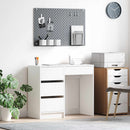 vidaXL Asztal fiókkal tárolóval Fehér 90 x 37.5 x 75 cm Faanyag