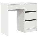 vidaXL Asztal fiókkal tárolóval Fehér 90 x 37.5 x 75 cm Faanyag