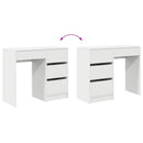 vidaXL Asztal fiókkal tárolóval Fehér 90 x 37.5 x 75 cm Faanyag