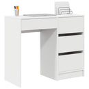 vidaXL Asztal fiókkal tárolóval Fehér 90 x 37.5 x 75 cm Faanyag