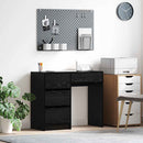 vidaXL Asztal fiókkal tárolóval Fekete tölgy 90 x 37.5 x 75 cm Faanyag