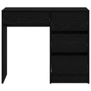vidaXL Asztal fiókkal tárolóval Fekete tölgy 90 x 37.5 x 75 cm Faanyag