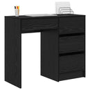 vidaXL Asztal fiókkal tárolóval Fekete tölgy 90 x 37.5 x 75 cm Faanyag